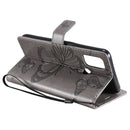 For OPPO A53 (2020) / A53s / A33 (2020) / A32 3D Butterflies Embossing Pattern Horizontal Flip Leather Case with Holder & Card Slot & Wallet(Grey)