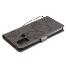 For OPPO A53 (2020) / A53s / A33 (2020) / A32 3D Butterflies Embossing Pattern Horizontal Flip Leather Case with Holder & Card Slot & Wallet(Grey)