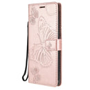 For OPPO A53 (2020) / A53s / A33 (2020) / A32 3D Butterflies Embossing Pattern Horizontal Flip Leather Case with Holder & Card Slot & Wallet(Rose Gold)