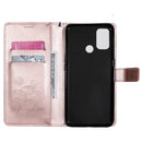 For OPPO A53 (2020) / A53s / A33 (2020) / A32 3D Butterflies Embossing Pattern Horizontal Flip Leather Case with Holder & Card Slot & Wallet(Rose Gold)