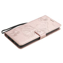 For OPPO A53 (2020) / A53s / A33 (2020) / A32 3D Butterflies Embossing Pattern Horizontal Flip Leather Case with Holder & Card Slot & Wallet(Rose Gold)