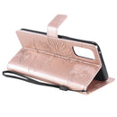 For OPPO Reno4 4G 3D Butterflies Embossing Pattern Horizontal Flip Leather Case with Holder & Card Slot & Wallet(Rose Gold)
