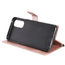 For OPPO Reno4 4G 3D Butterflies Embossing Pattern Horizontal Flip Leather Case with Holder & Card Slot & Wallet(Rose Gold)