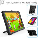 Contrast Color Shockproof Robot Silicone + PC Case with Wristband Holder For iPad 10.2 2021 / 2020 / 2019(Black)