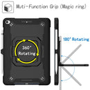 Contrast Color Shockproof Robot Silicone + PC Case with Wristband Holder For iPad 10.2 2021 / 2020 / 2019(Black)