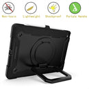 Contrast Color Shockproof Robot Silicone + PC Case with Wristband Holder For iPad 10.2 2021 / 2020 / 2019(Black)
