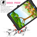 Contrast Color Shockproof Robot Silicone + PC Case with Wristband Holder For iPad 10.2 2021 / 2020 / 2019(Black)