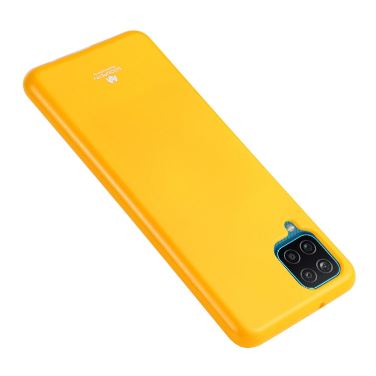 For Samsung Galaxy A12 GOOSPERY JELLY Full Coverage Soft Case(Yellow)