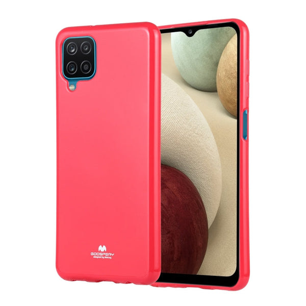 For Samsung Galaxy A12 GOOSPERY JELLY Full Coverage Soft Case(Rose Red)