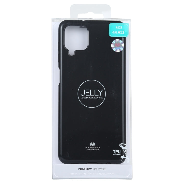 For Samsung Galaxy A12 GOOSPERY JELLY Full Coverage Soft Case(Black)