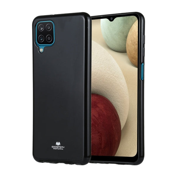 For Samsung Galaxy A12 GOOSPERY JELLY Full Coverage Soft Case(Black)