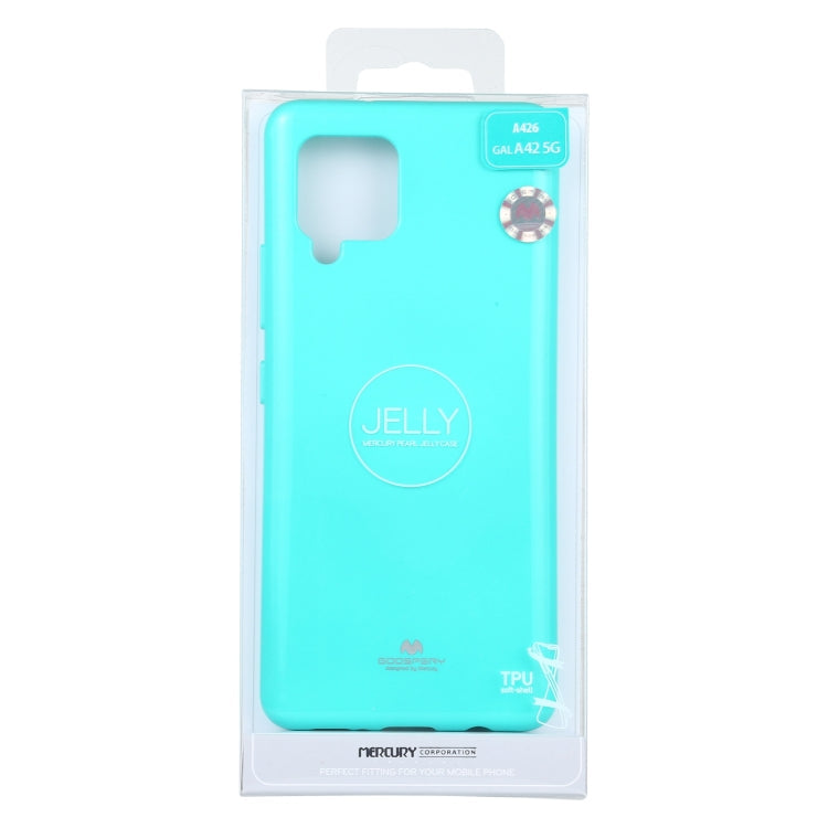 For Samsung Galaxy A42 GOOSPERY JELLY Full Coverage Soft Case(Mint Green)