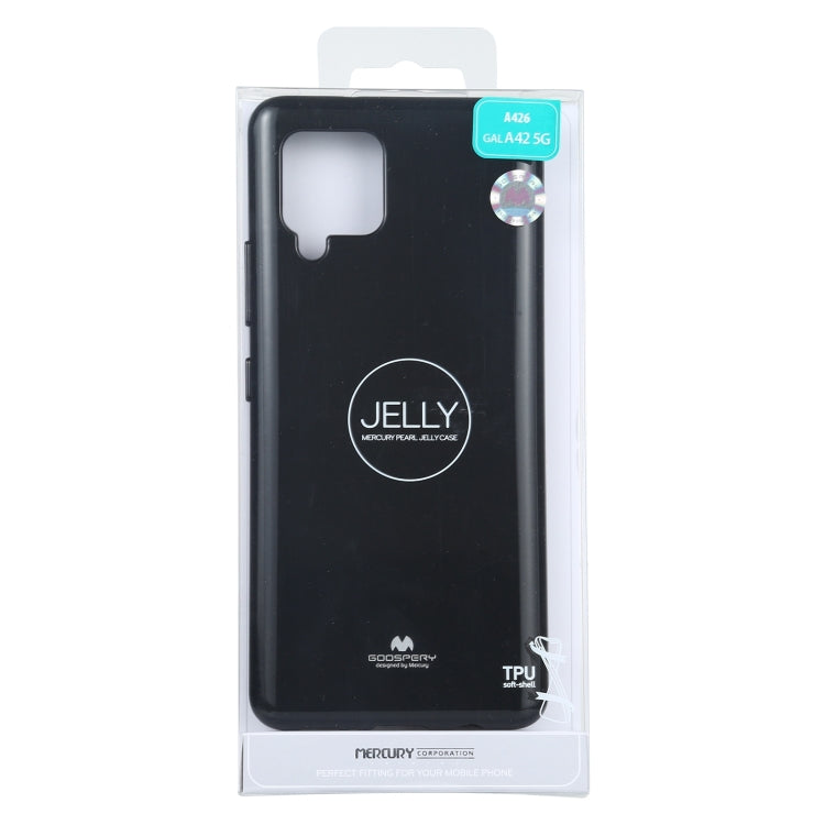 For Samsung Galaxy A42 GOOSPERY JELLY Full Coverage Soft Case(Black)