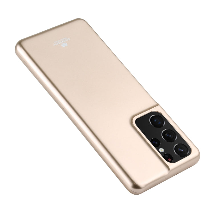 For Samsung Galaxy S21 Ultra 5G GOOSPERY JELLY Full Coverage Soft Case(Gold)