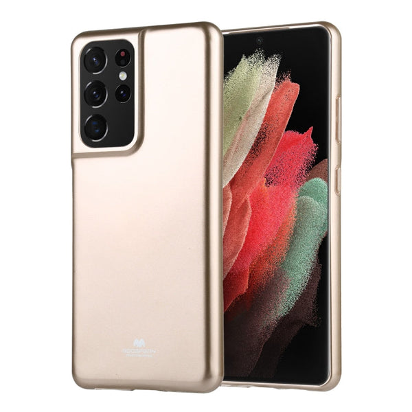For Samsung Galaxy S21 Ultra 5G GOOSPERY JELLY Full Coverage Soft Case(Gold)