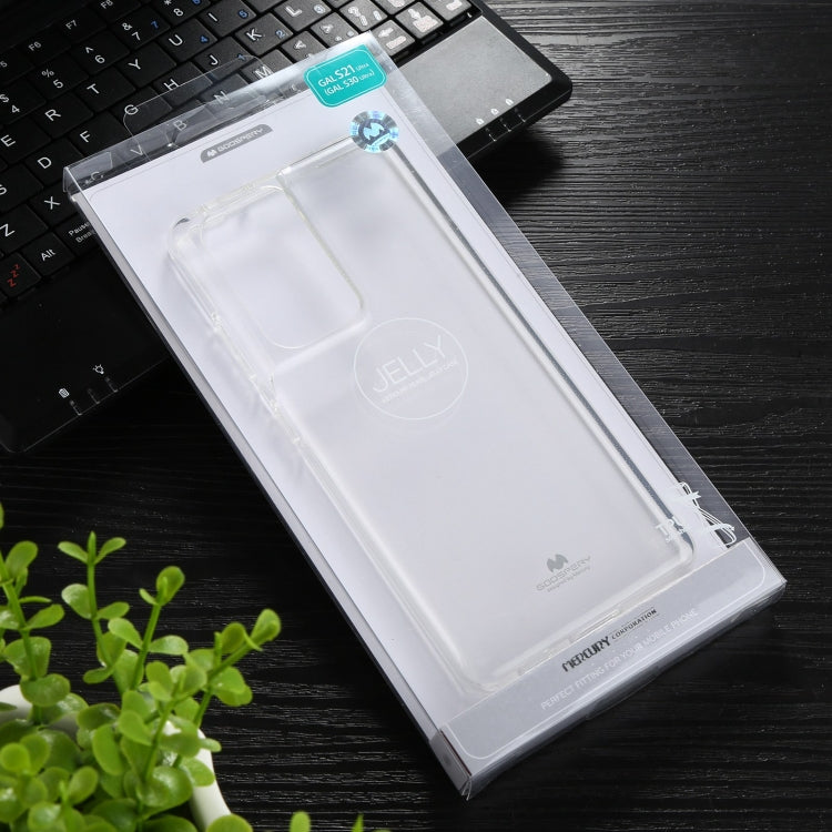 For Samsung Galaxy S21 Ultra 5G GOOSPERY JELLY Full Coverage Soft Case(Transparent)