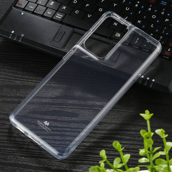 For Samsung Galaxy S21 Ultra 5G GOOSPERY JELLY Full Coverage Soft Case(Transparent)