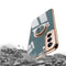 For Samsung Galaxy S21 5G 6D Electroplating Full Coverage Silicone Protective Case with Magnetic Ring Holder(Light Cyan)