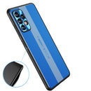For Samsung Galaxy A52 5G Jianfeng Series TPU+ Metal Shockproof Protective Case(Blue)