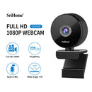 SriHome SH008 2.0 Mega Pixels 1080P USB 2.0 / 3.0 HD Computer Camera Built-in Noise Reduction Microphone