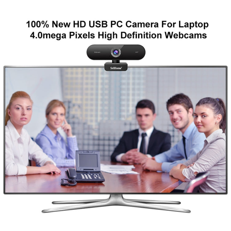 SriHome SH002 4.0 Mega Pixels USB 2.0 / 3.0 HD Computer Camera Built-in Noise Reduction Microphone