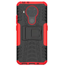 For Nokia 3.4 / 5.4 Tire Texture Shockproof TPU+PC Protective Case with Holder(Red)