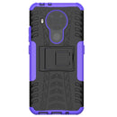 For Nokia 3.4 / 5.4 Tire Texture Shockproof TPU+PC Protective Case with Holder(Purple)