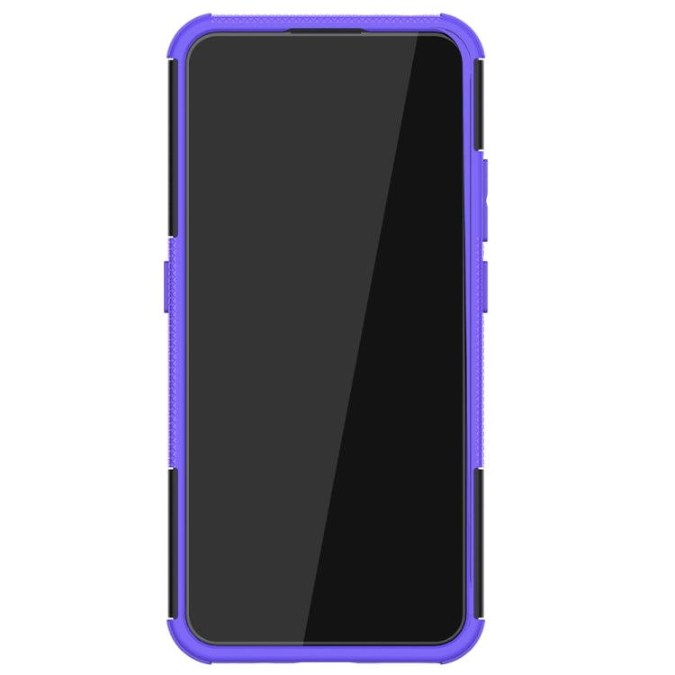 For Nokia 3.4 / 5.4 Tire Texture Shockproof TPU+PC Protective Case with Holder(Purple)