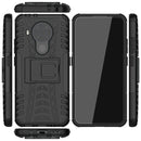 For Nokia 3.4 / 5.4 Tire Texture Shockproof TPU+PC Protective Case with Holder(Black)