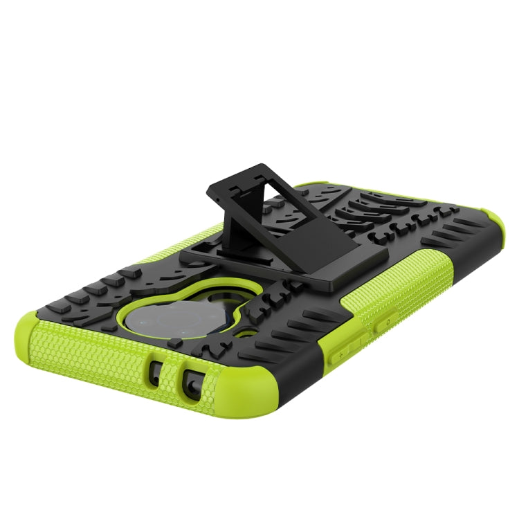 For Nokia 3.4 / 5.4 Tire Texture Shockproof TPU+PC Protective Case with Holder(Green)
