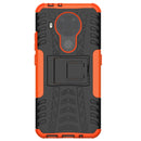 For Nokia 3.4 / 5.4 Tire Texture Shockproof TPU+PC Protective Case with Holder(Orange)