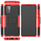 For Samsung Galaxy A72 5G / 4G Tire Texture Shockproof TPU+PC Protective Case with Holder(Red)