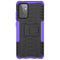 For Samsung Galaxy A72 5G / 4G Tire Texture Shockproof TPU+PC Protective Case with Holder(Purple)