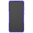 For Samsung Galaxy A72 5G / 4G Tire Texture Shockproof TPU+PC Protective Case with Holder(Purple)