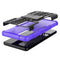 For Samsung Galaxy A72 5G / 4G Tire Texture Shockproof TPU+PC Protective Case with Holder(Purple)