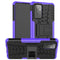 For Samsung Galaxy A72 5G / 4G Tire Texture Shockproof TPU+PC Protective Case with Holder(Purple)
