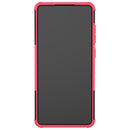 For Samsung Galaxy A72 5G / 4G Tire Texture Shockproof TPU+PC Protective Case with Holder(Pink)