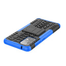 For Samsung Galaxy A52 5G / 4G Tire Texture Shockproof TPU+PC Protective Case with Holder(Blue)