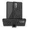 For Samsung Galaxy A52 5G / 4G Tire Texture Shockproof TPU+PC Protective Case with Holder(Black)