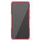For Samsung Galaxy A52 5G / 4G Tire Texture Shockproof TPU+PC Protective Case with Holder(Pink)