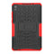 For Lenovo Tab M8 (2020) TB-8705F 8.0 inch Tire Texture Shockproof TPU+PC Protective Case with Holder(Red)