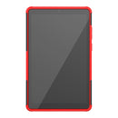 For Lenovo Tab M8 (2020) TB-8705F 8.0 inch Tire Texture Shockproof TPU+PC Protective Case with Holder(Red)