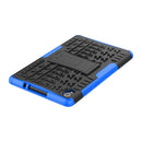 For Lenovo Tab M8 (2020) TB-8705F 8.0 inch Tire Texture Shockproof TPU+PC Protective Case with Holder(Blue)