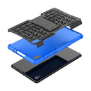 For Lenovo Tab M8 (2020) TB-8705F 8.0 inch Tire Texture Shockproof TPU+PC Protective Case with Holder(Blue)