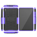 For Lenovo Tab M8 (2020) TB-8705F 8.0 inch Tire Texture Shockproof TPU+PC Protective Case with Holder(Purple)