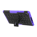 For Lenovo Tab M8 (2020) TB-8705F 8.0 inch Tire Texture Shockproof TPU+PC Protective Case with Holder(Purple)