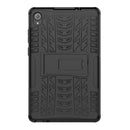 For Lenovo Tab M8 (2020) TB-8705F 8.0 inch Tire Texture Shockproof TPU+PC Protective Case with Holder(Black)