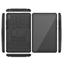 For Lenovo Tab M8 (2020) TB-8705F 8.0 inch Tire Texture Shockproof TPU+PC Protective Case with Holder(Black)