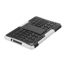 For Lenovo Tab M8 (2020) TB-8705F 8.0 inch Tire Texture Shockproof TPU+PC Protective Case with Holder(White)