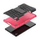 For Lenovo Tab M8 (2020) TB-8705F 8.0 inch Tire Texture Shockproof TPU+PC Protective Case with Holder(Pink)